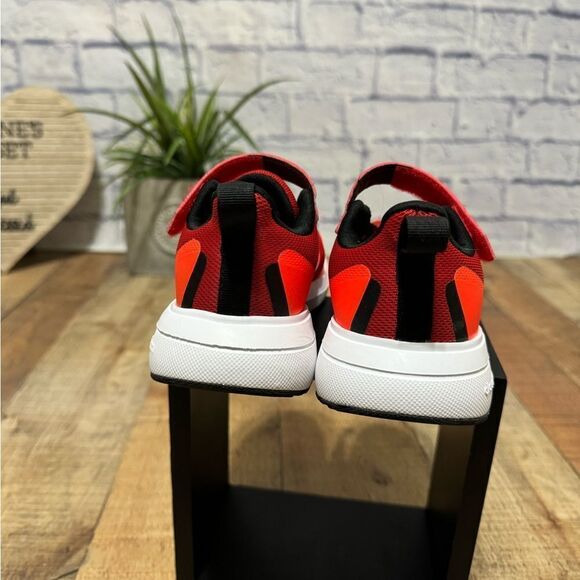 Kid's Unisex adidas Fortarun 2.0 Cloudfoam Elastic Lace-Up Shoes Red HP5445 - Picture 6 of 12